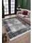 Gri Siyah Çizgili Kaymaz Tabanlı Kilim Makinede Yıkanabilir Dot Tabanlı Salon Halısı 5171A 3