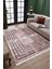 Pembe Renk Motifli Kaymaz Tabanlı Kilim Makinede Yıkanabilir Dot Tabanlı Salon Halısı 5166D 3