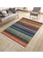 Çok Renkli Çizgili Halı Makinede Yıkanabilir Kaymaz Tabanlı Kilim Dot Tabanlı Salon Halısı 5058B 1