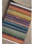 Çok Renkli Çizgili Halı Makinede Yıkanabilir Kaymaz Tabanlı Kilim Dot Tabanlı Salon Halısı 5058B 4