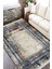 Bej Renk Eskitme Halı Kaymaz Tabanlı Kilim Makinede Yıkanabilir Dot Tabanlı Salon Halısı 5091B 2