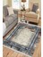 Bej Renk Eskitme Halı Kaymaz Tabanlı Kilim Makinede Yıkanabilir Dot Tabanlı Salon Halısı 5091B 3
