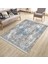 Lacivert Dijital Halı Kaymaz Tabanlı Kilim Makinede Yıkanabilir Dot Tabanlı Salon Halısı 5128A 1