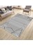 Gri Gümüş Çizgili Halı Kaymaz Tabanlı Kilim Makinede Yıkanabilir Dot Tabanlı Salon Halısı 5209B 1