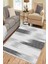 Beyaz Gri Geçişli Kaymaz Tabanlı Kilim Makinede Yıkanabilir Dot Tabanlı Salon Halısı 5164B 3