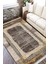 Kahverengi Modern Makinede Yıkanabilir Halı Kaymaz Taban Kilim Dot Tabanlı Salon Halısı 5239B 2