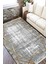Gri Gold Çizgili Halı Kaymaz Tabanlı Kilim Makinede Yıkanabilir Dot Tabanlı Salon Halısı 5209E 2
