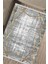 Gri Gold Çizgili Halı Kaymaz Tabanlı Kilim Makinede Yıkanabilir Dot Tabanlı Salon Halısı 5209E 4