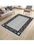 Modern Çizgili Halı Kaymaz Tabanlı Kilim Makinede Yıkanabilir Dot Tabanlı Salon Halısı 5180C 1