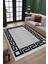 Modern Çizgili Halı Kaymaz Tabanlı Kilim Makinede Yıkanabilir Dot Tabanlı Salon Halısı 5180C 2