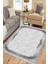 Gri Modern Halı Makinede Yıkanabilir Halı Kaymaz Taban Kilim Dot Tabanlı Salon Halısı 5242A 3