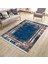 Lacivert Halı Eskitme Kaymaz Tabanlı Kilim Makinede Yıkanabilir Dot Tabanlı Salon Halısı 5091A 1