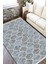 Mavi Çizgili Kilim Makinede Yıkanabilir Halı Kaymaz Taban Kilim Dot Tabanlı Salon Halısı 5246B 2