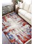 Mavi Kırmızı Halı Makinede Yıkanabilir Halı Kaymaz Taban Kilim Dot Tabanlı Salon Halısı 5247A 2