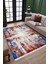 Mavi Kırmızı Halı Makinede Yıkanabilir Halı Kaymaz Taban Kilim Dot Tabanlı Salon Halısı 5247A 3