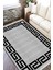 Modern Çizgili Halı Kaymaz Tabanlı Kilim Makinede Yıkanabilir Dot Tabanlı Salon Halısı 5180C 3