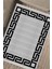 Modern Çizgili Halı Kaymaz Tabanlı Kilim Makinede Yıkanabilir Dot Tabanlı Salon Halısı 5180C 4