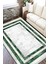 Yeşil Şeritli Halı Yıkanabilir Halı Kaymaz Taban Kilim Dot Tabanlı Oturma Odası Halısı 5268C 2