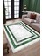 Yeşil Şeritli Halı Yıkanabilir Halı Kaymaz Taban Kilim Dot Tabanlı Oturma Odası Halısı 5268C 3