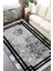 Antrasit Modern Kilim Makinede Yıkanabilir Halı Kaymaz Taban Kilim Dot Tabanlı Salon Halısı 5237A 2