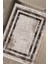 Kahverengi Şeritli Halı Yıkanabilir Halı Kaymaz Taban Kilim Dot Tabanlı Oturma Odası Halısı 5268B 4