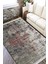 Gri Kırmızı Halı Kaymaz Tabanlı Kilim Makinede Yıkanabilir Dot Tabanlı Salon Halısı 5115C 2