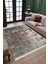 Gri Kırmızı Halı Kaymaz Tabanlı Kilim Makinede Yıkanabilir Dot Tabanlı Salon Halısı 5115C 3