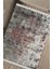 Gri Kırmızı Halı Kaymaz Tabanlı Kilim Makinede Yıkanabilir Dot Tabanlı Salon Halısı 5115C 4