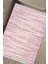 Pembe Beyaz Kaymaz Tabanlı Kilim Makinede Yıkanabilir Dot Tabanlı Salon Halısı 5162B 4