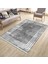 Gri Beyaz Çizgili Kaymaz Tabanlı Kilim Makinede Yıkanabilir Dot Tabanlı Salon Halısı 5171D 1