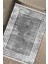 Gri Beyaz Çizgili Kaymaz Tabanlı Kilim Makinede Yıkanabilir Dot Tabanlı Salon Halısı 5171D 4