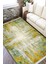Yeşil Sarı Halı Makinede Yıkanabilir Halı Kaymaz Taban Kilim Dot Tabanlı Salon Halısı 5247B 2