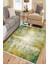 Yeşil Sarı Halı Makinede Yıkanabilir Halı Kaymaz Taban Kilim Dot Tabanlı Salon Halısı 5247B 3