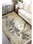 Klasik Bej Halı Makinede Yıkanabilir Halı Kaymaz Taban Kilim Dot Tabanlı Salon Halısı 5249C 2