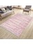 Pembe Beyaz Kaymaz Tabanlı Kilim Makinede Yıkanabilir Dot Tabanlı Salon Halısı 5162B 1