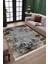 Antrasit Bohem Kilim Makinede Yıkanabilir Halı Kaymaz Taban Kilim Dot Tabanlı Salon Halısı 5240C 3