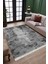 Gri Antrasit Halı Kaymaz Tabanlı Kilim Makinede Yıkanabilir Dot Tabanlı Salon Halısı 5078A 3