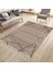 Kahverengi Çizgili Halı Kaymaz Tabanlı Kilim Makinede Yıkanabilir Dot Tabanlı Salon Halısı 5209A 1