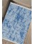Mavi Modern Halı Kaymaz Tabanlı Kilim Makinede Yıkanabilir Dot Tabanlı Salon Halısı 5152A 4