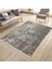 Bej Lacivert Halı Kaymaz Tabanlı Kilim Makinede Yıkanabilir Dot Tabanlı Salon Halısı 5115A 1