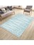 Mavi Beyaz Kaymaz Tabanlı Kilim Makinede Yıkanabilir Dot Tabanlı Salon Halısı 5162C 1