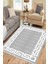 Modern Çizgili Halı Kaymaz Tabanlı Kilim Makinede Yıkanabilir Dot Tabanlı Salon Halısı 5180B 3