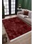 Bordo Renk Kilim Kaymaz Tabanlı Kilim Makinede Yıkanabilir Dot Tabanlı Salon Halısı 5176A 3