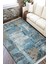 Turkuaz Halı Kaymaz Tabanlı Kilim Makinede Yıkanabilir Dot Tabanlı Salon Halısı 5161C 2
