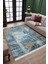Turkuaz Halı Kaymaz Tabanlı Kilim Makinede Yıkanabilir Dot Tabanlı Salon Halısı 5161C 3