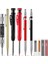 Marangoz Kalem Seti, 4 Renkli Katı Kalem, Kalemtıraş, Yedekler, Otomatik Orta Delgi (Yurt Dışından) 1