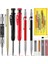 Marangoz Kalem Seti, 4 Renkli Katı Kalem, Kalemtıraş, Yedekler, Otomatik Orta Delgi (Yurt Dışından) 2