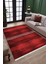 Kırmızı Çizgili Halı Kaymaz Tabanlı Kilim Makinede Yıkanabilir Dot Tabanlı Salon Halısı 5188C 3