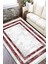 Kırmızı Şeritli Yolluk Yıkanabilir Halı Kaymaz Taban Kilim Dot Tabanlı Oturma Odası Halısı 5268A 2