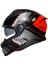 K7 Mplk Kyber Matt Black Red Kapalı Kask 5